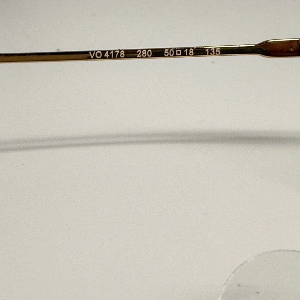 Vogue VO 4178 280 Gold Metal Geometric Eyeglass Frames 50-18-135 Mens Womens